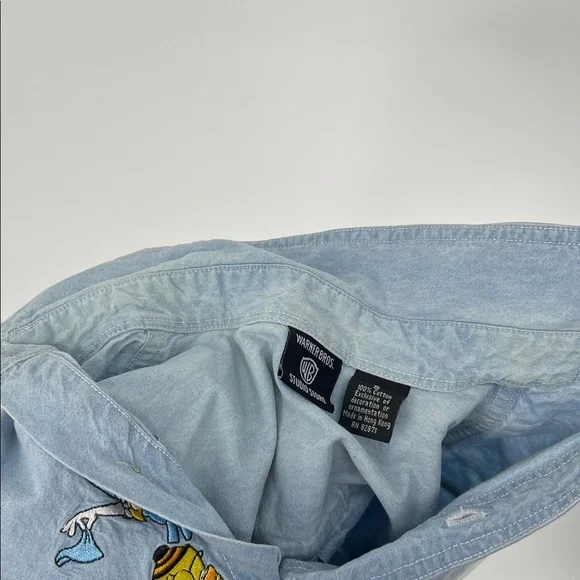 Warner Bros vintage looney toons Denim Shirt women’s small - Picture 8 of 8